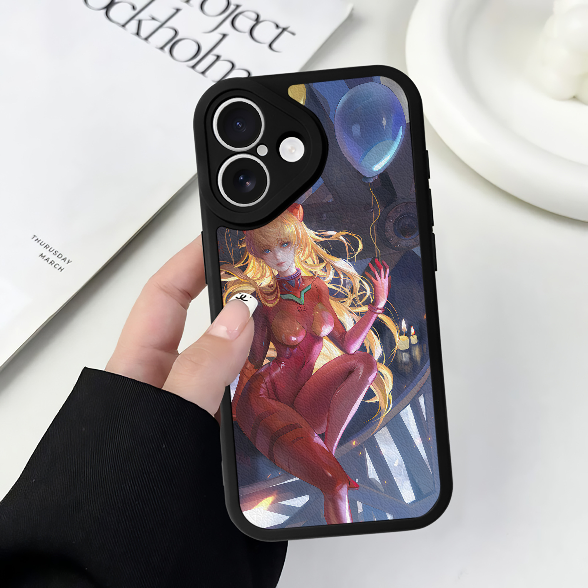 （画像用） EVA 新世紀エヴァンゲリオン 【iPhone 16シリーズ対応】シリコンスマホケース（レザー調） 材質：シリコン